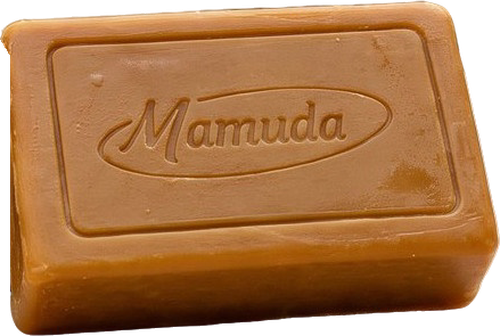 Mamuda Laundry Soap bar with the Mamuda name embossed