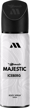 Mamuda Majestic Iceberg perfumed body spray, white 100ml can