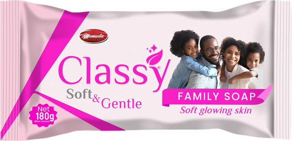 Classy Soft and Gentle family soap, pink wrapper
